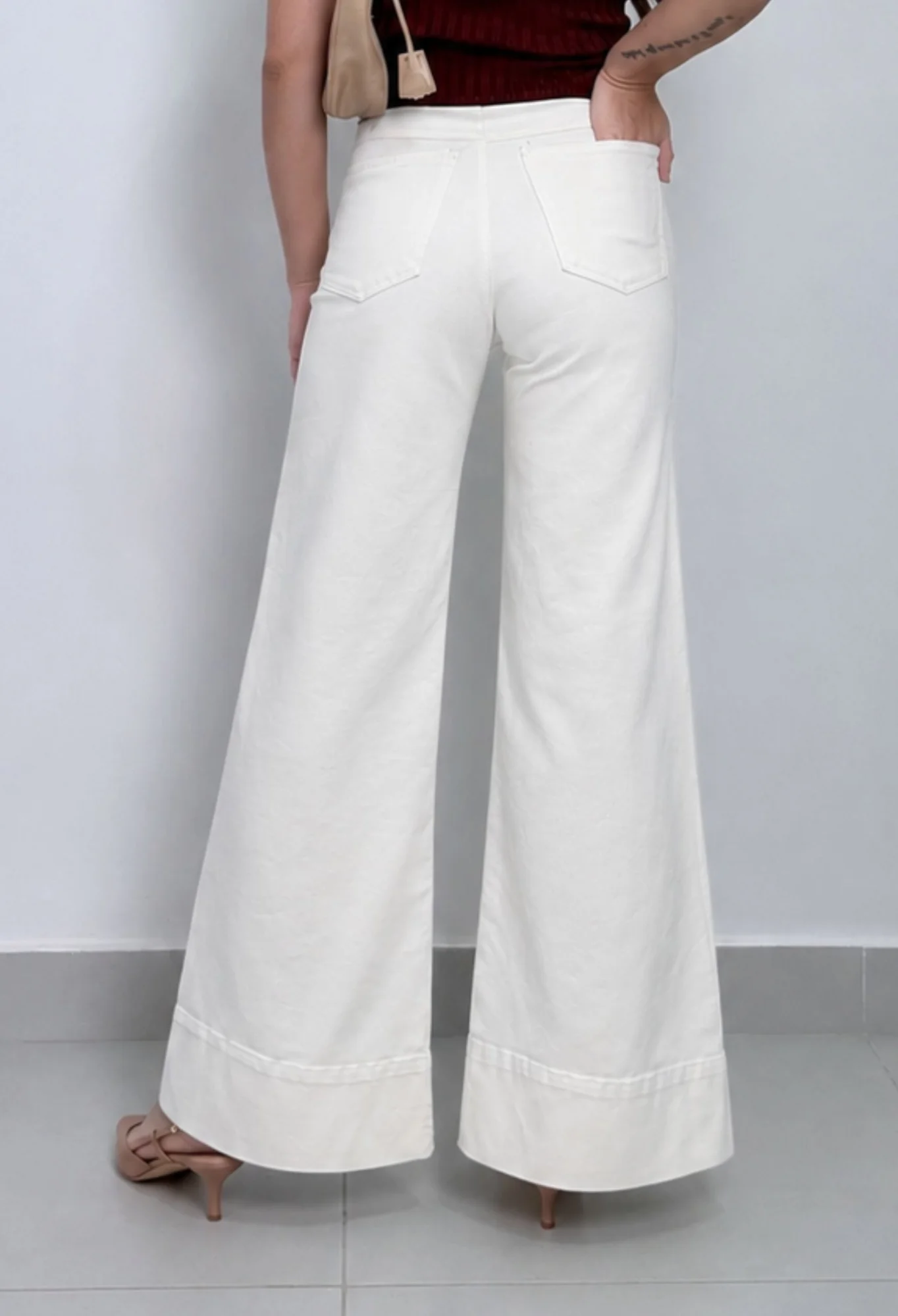 MIL563 - PANTALON WIDE ELASTIZADO — vista 3