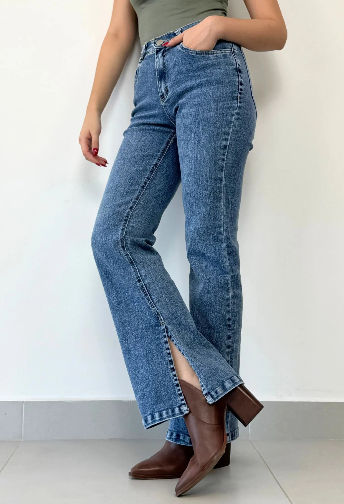MIL537 - PANTALON SEMI OXFORD TAJO ELASTIZADO — vista 2