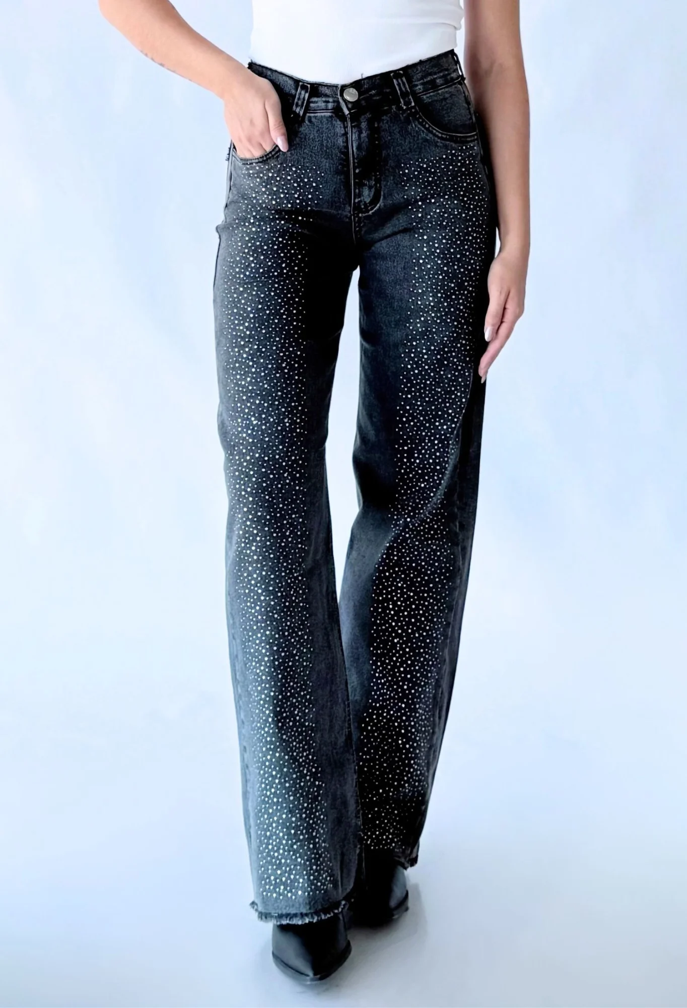 MIL556 - PANTALON STRASS ELASTIZADO — vista 4