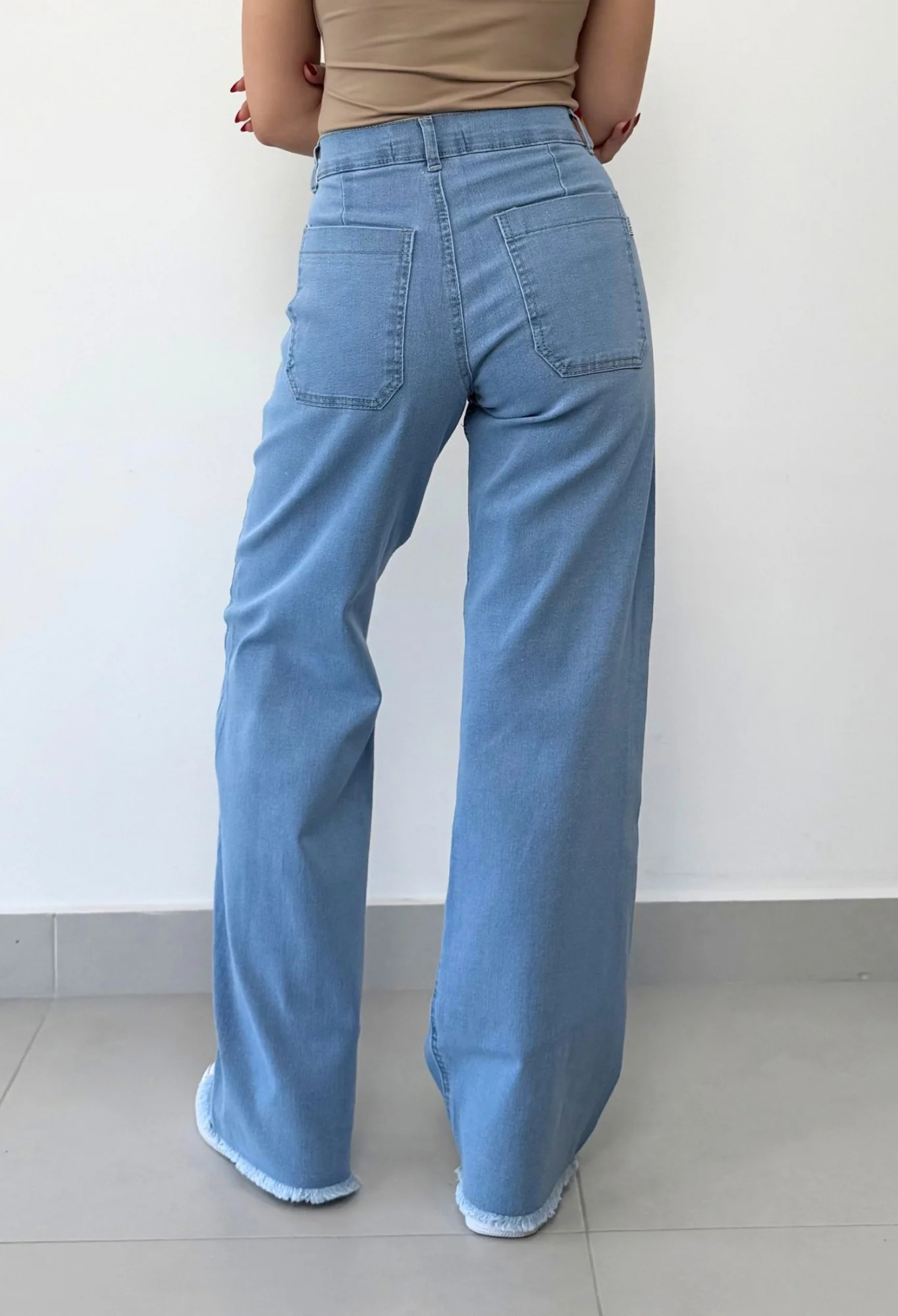 MIL524 - PANTALON WIDE ELASTIZADO — vista 3