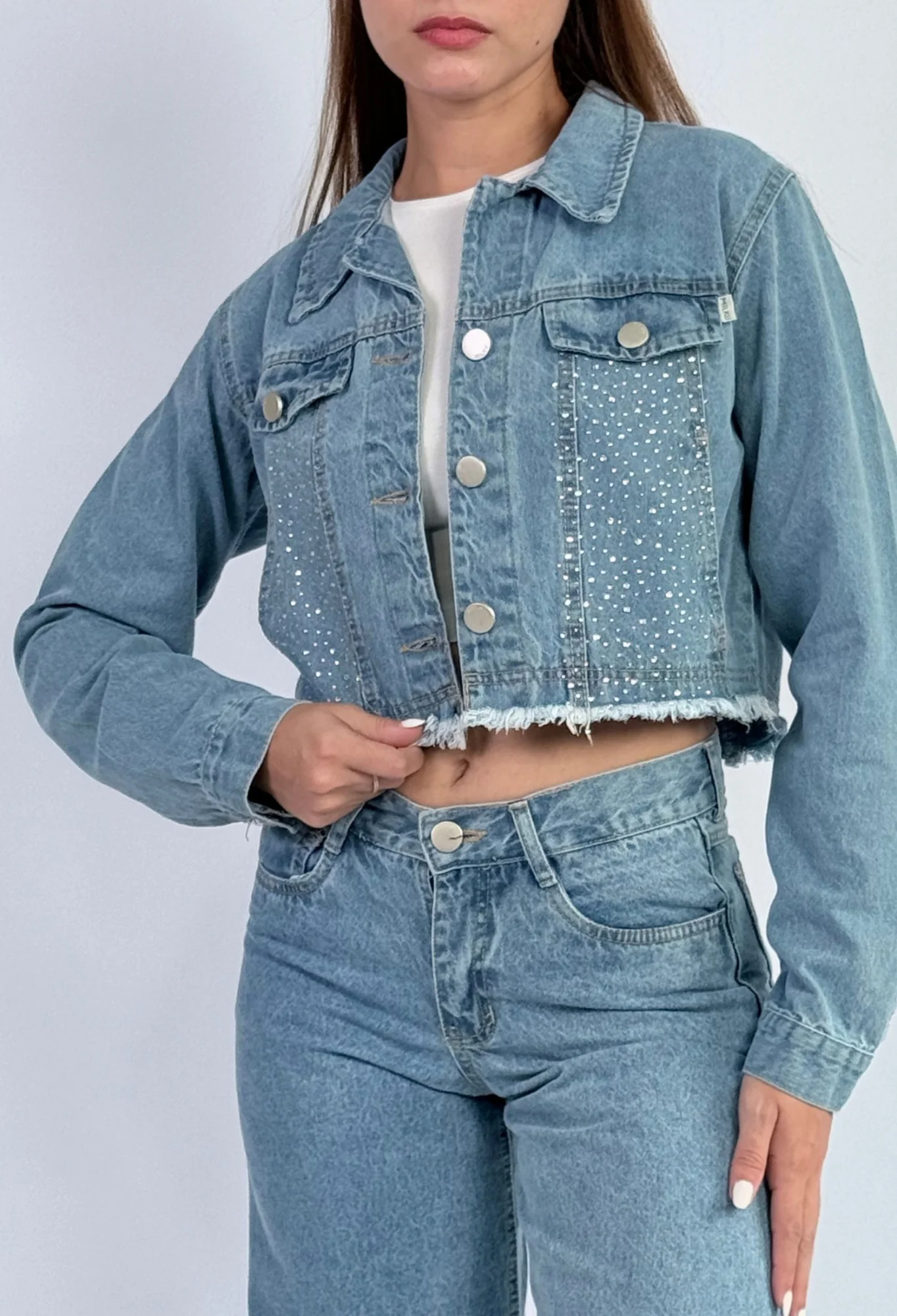 MIL722 - CAMPERA RIGIDO STRASS