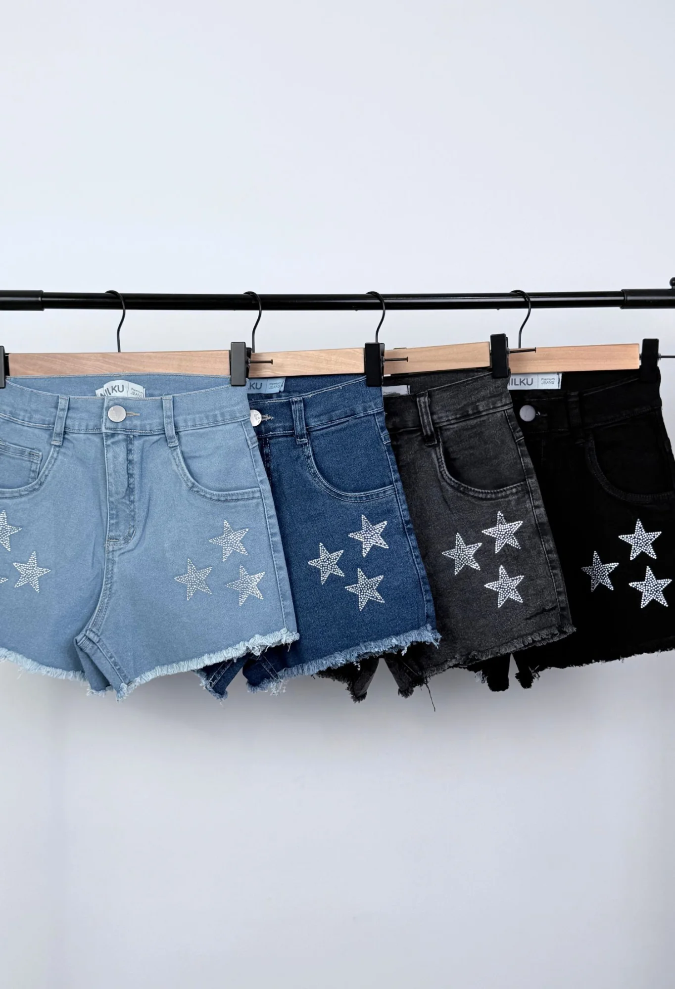 MIL570 - SHORT ESTRELLA STRASS ELASTIZADO — vista 4
