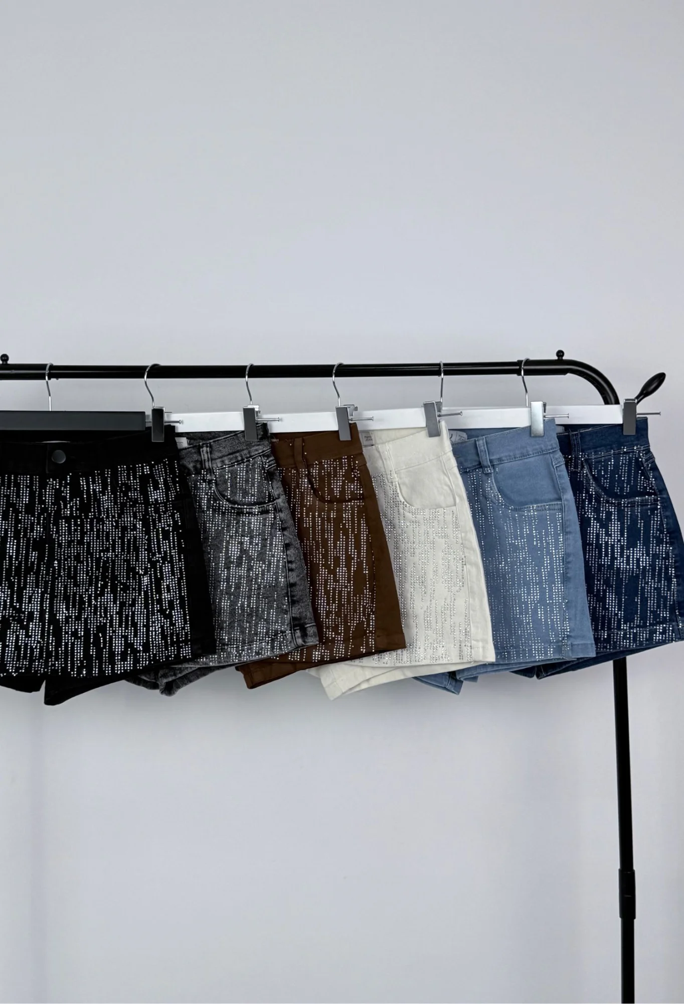 MIL566 - SHORT POLLERA STRASS ELASTIZADO — vista 4