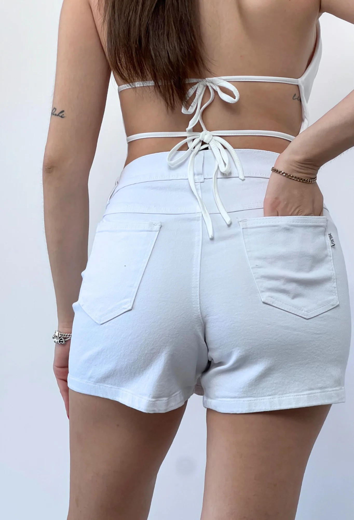 MIL533 - SHORT POLLERA ELASTIZADO — vista 8